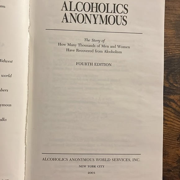 Alcoholics Anonymous Fourth Edition - Picture 2 of 7